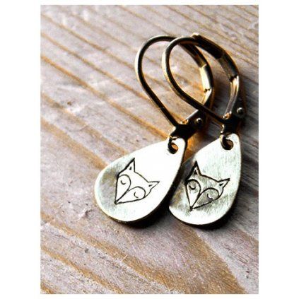 teardrop fox earrings