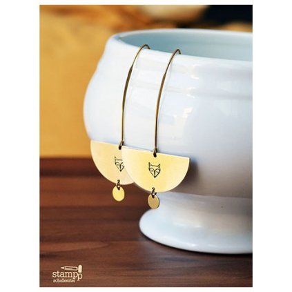 long pretty fox earrings