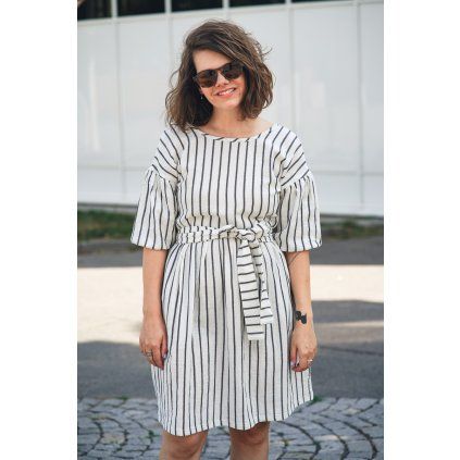 Šaty Minile Simple Balloon Muslin Stripes, 2. jakost