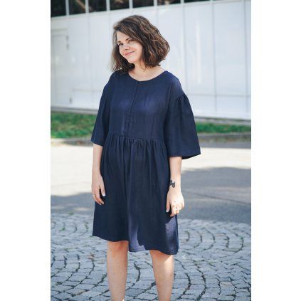 Šaty Minile Parade Zip Tencel Denim