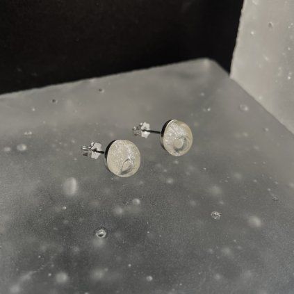 BUBBLES náušnice pecky stříbrné (chirurgická ocel postříbřená)BU14