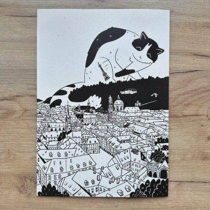 Tisk A3 Phantoms in Prague Catzilla