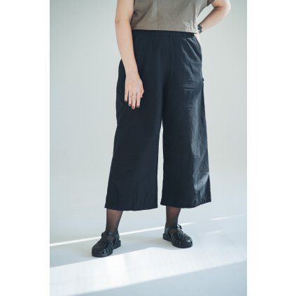 Kalhoty Minile Culottes Poplin Black