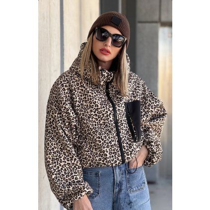 Bunda zimní KaDu Bomber Leopard