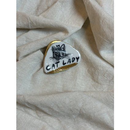 Brož Vlastně Ladné Cat Lady