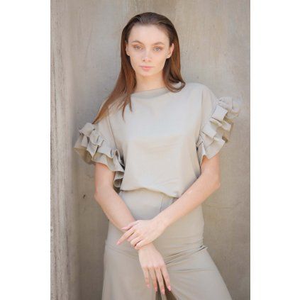 Tričko Juliána Brnáková Luna Beige