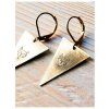 triangle fox earrings