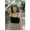 Tílko Minile Crop-top Black