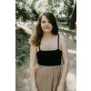 Tílko Minile Crop-top Black