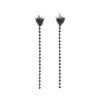 24a Nausnice Dark Flower and chains,patina