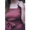 Šaty Minile Cross Tencel Dark Blush
