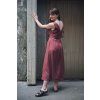 Šaty Minile Cross Tencel Dark Blush