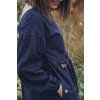 Šaty Minile Simple Puff Seersucker Dark Blue