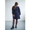Šaty Minile Simple Puff Seersucker Dark Blue