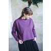 Mikina Minile Crop Plum