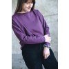 Mikina Minile Crop Plum